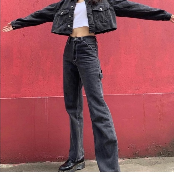 Brandy Melville Denim - Brandy Melville John Galt High Waisted Straight Leg Carpenter Jeans Womens Small